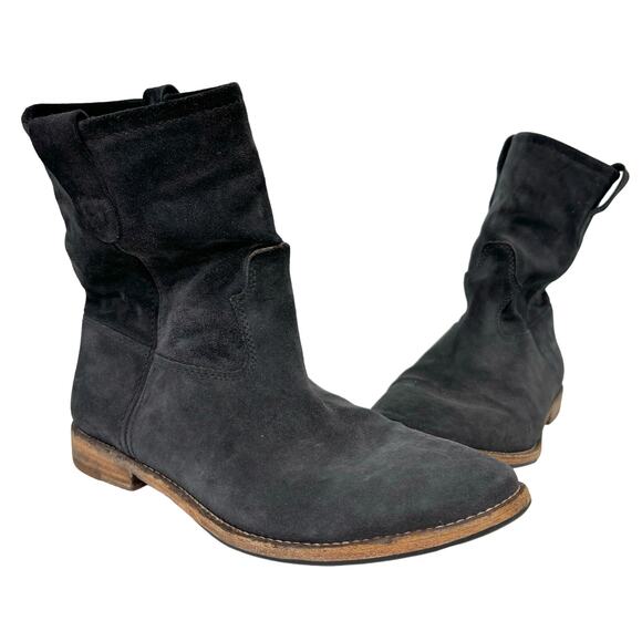 Isabel Marant Gray Suede Crisi Country Flat Ankle Slouchy Boots - Picture 1 of 10
